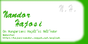 nandor hajosi business card